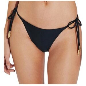 VIX Paula Hermanny Lucy Side Tie Bikini Bottoms In Navy.
Size M